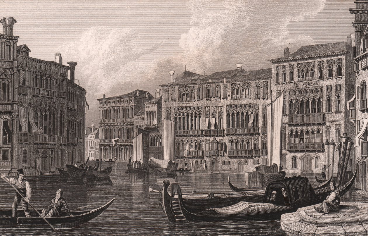 Vista do Grande Canal (Canal Grande) de Ca