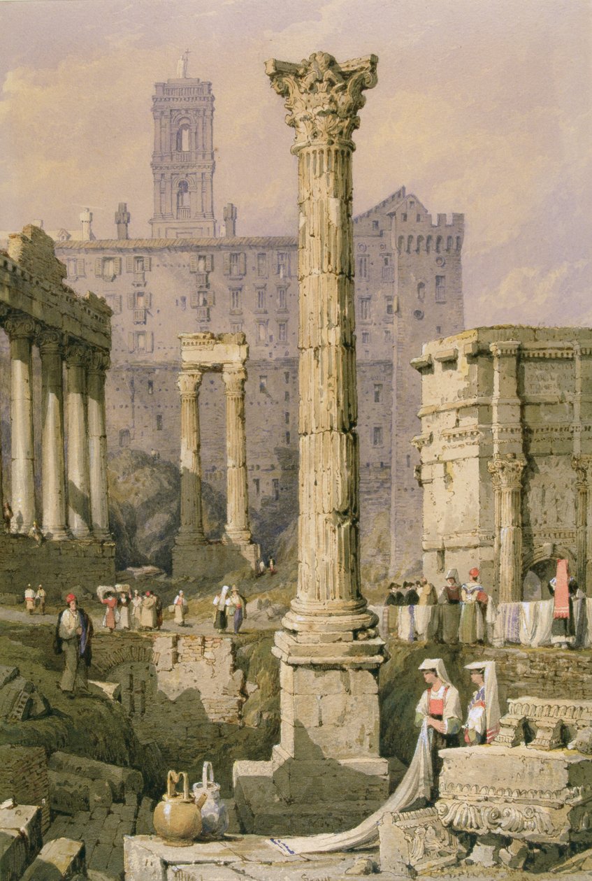 Vista do Fórum, Roma de Samuel Prout