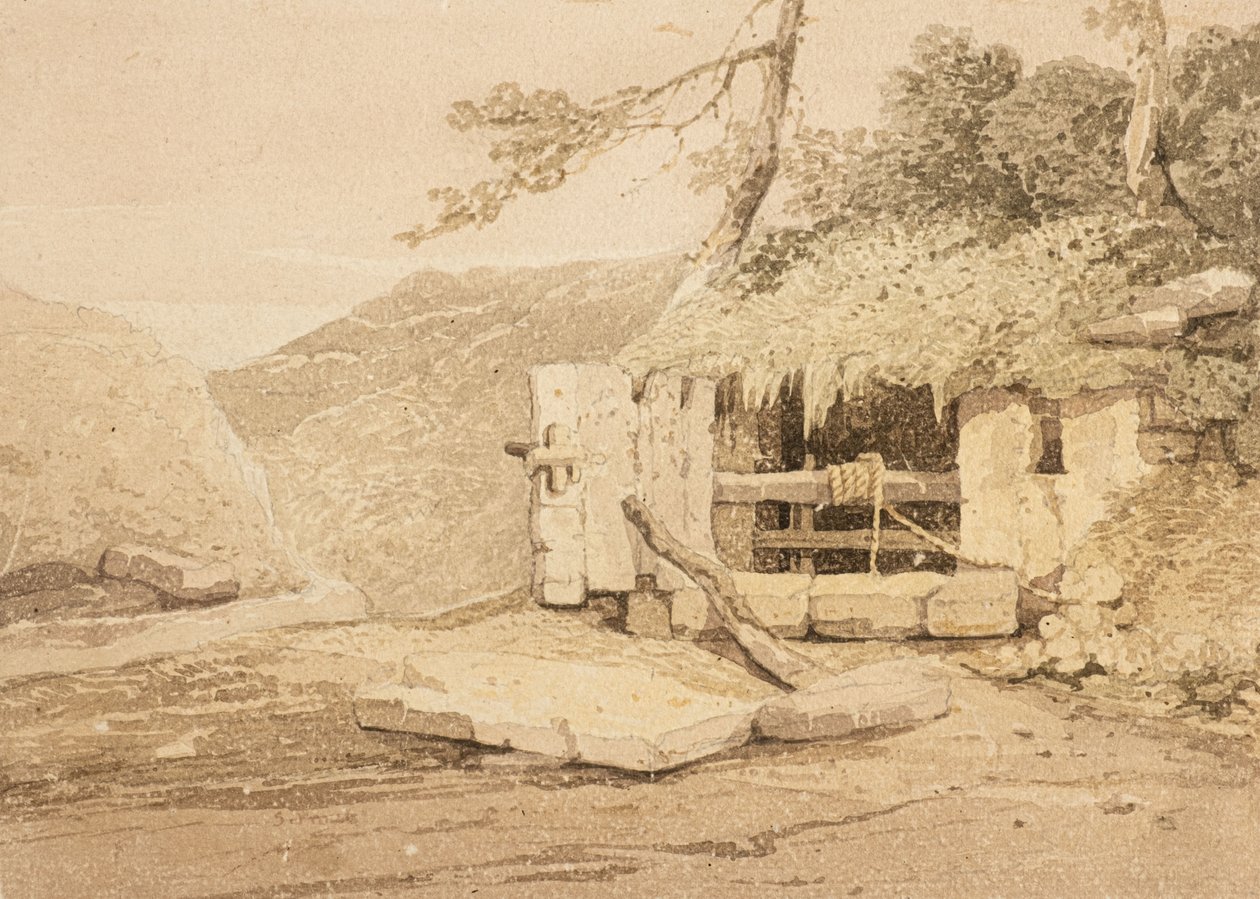 Cabeça de poço (aguarela) de Samuel Prout