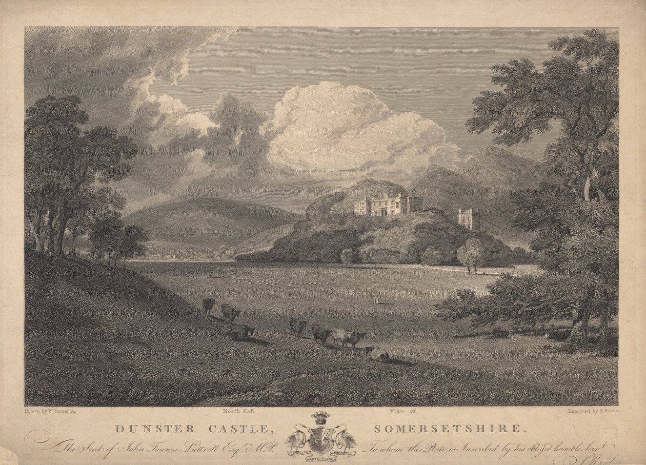 Vista Nordeste do Castelo de Dunster, Somersetshire de Samuel Rawle