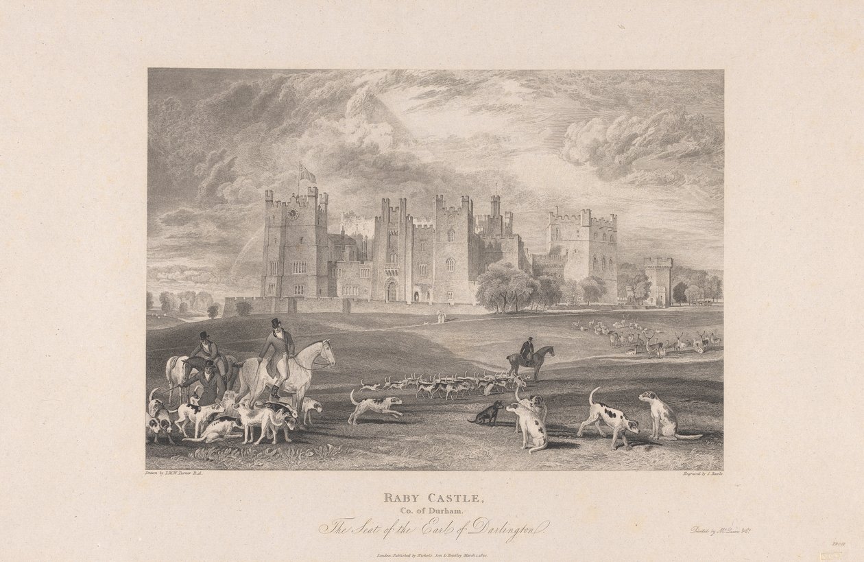 Castelo Raby, Condado de Durham de Samuel Rawle
