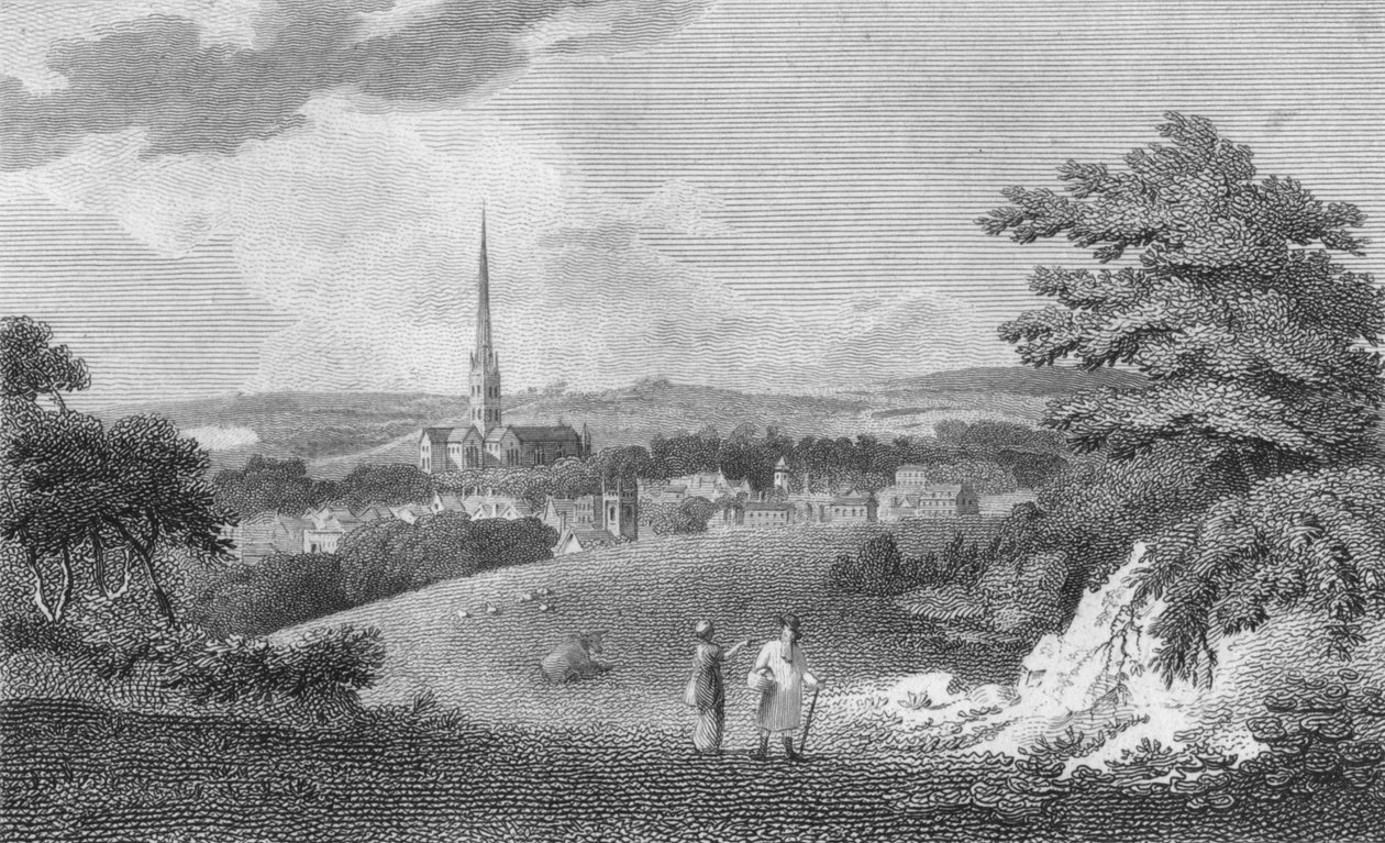 Salisbury, da London Road, 1805 de Samuel Rawle