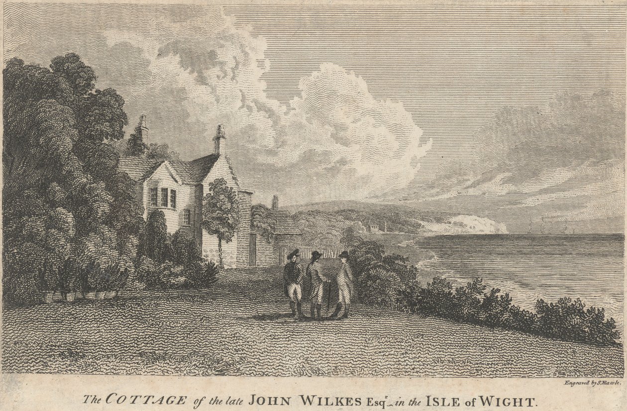 A cabana do falecido John Wilkes, Esquire, na Ilha de Wight; página 94 (Volume Três) de Samuel Rawle