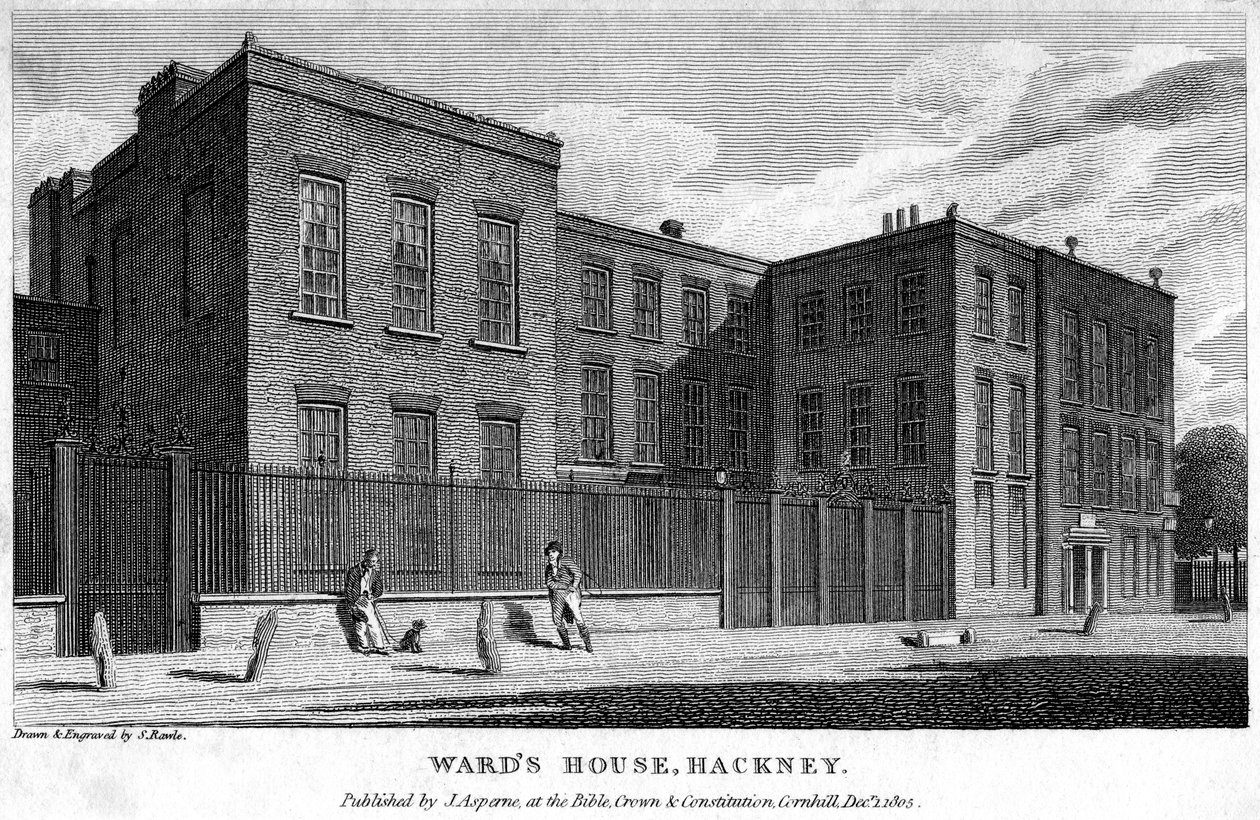 Wards House, Hackney, Londres, 1805. de Samuel Rawle