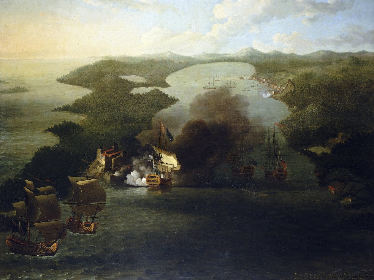 Guerras coloniais de Espanha: tomada de Porto Bello (ou Puerto Bello) (Argentina), 21 de novembro de Samuel Scott