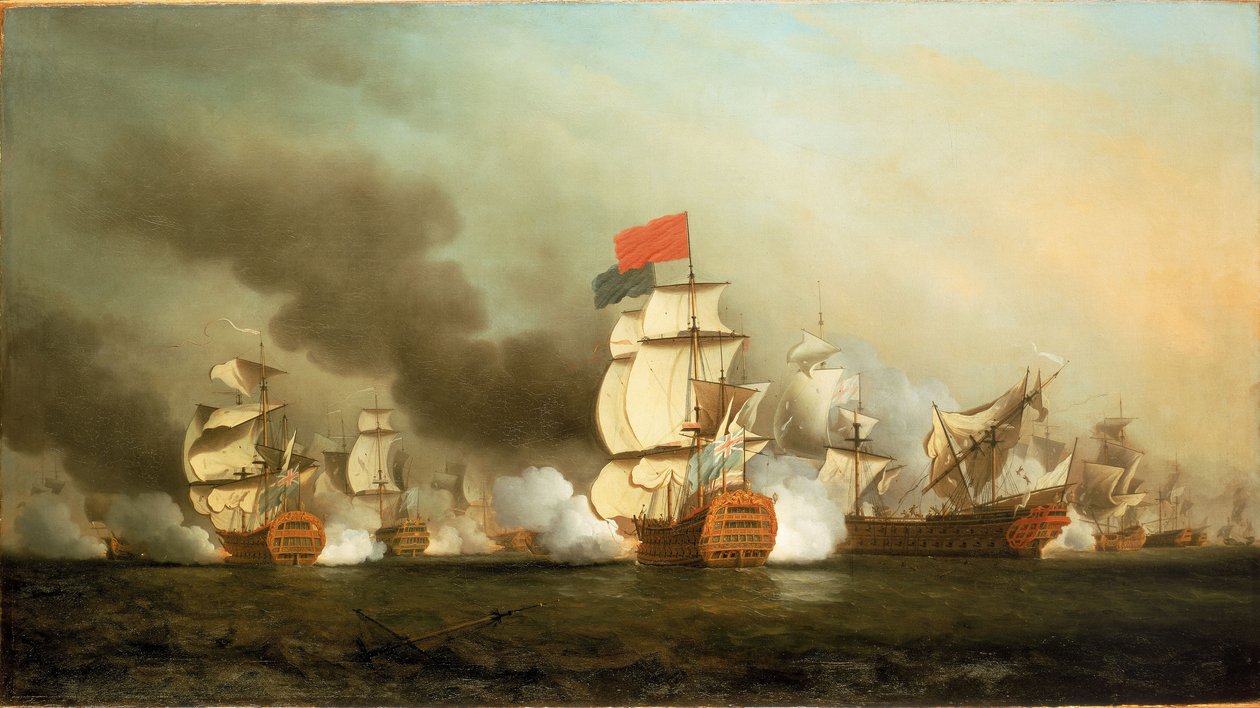 Vitória de Lord Anson ao largo do Cabo Finisterra, 3 de maio de 1747 de Samuel Scott