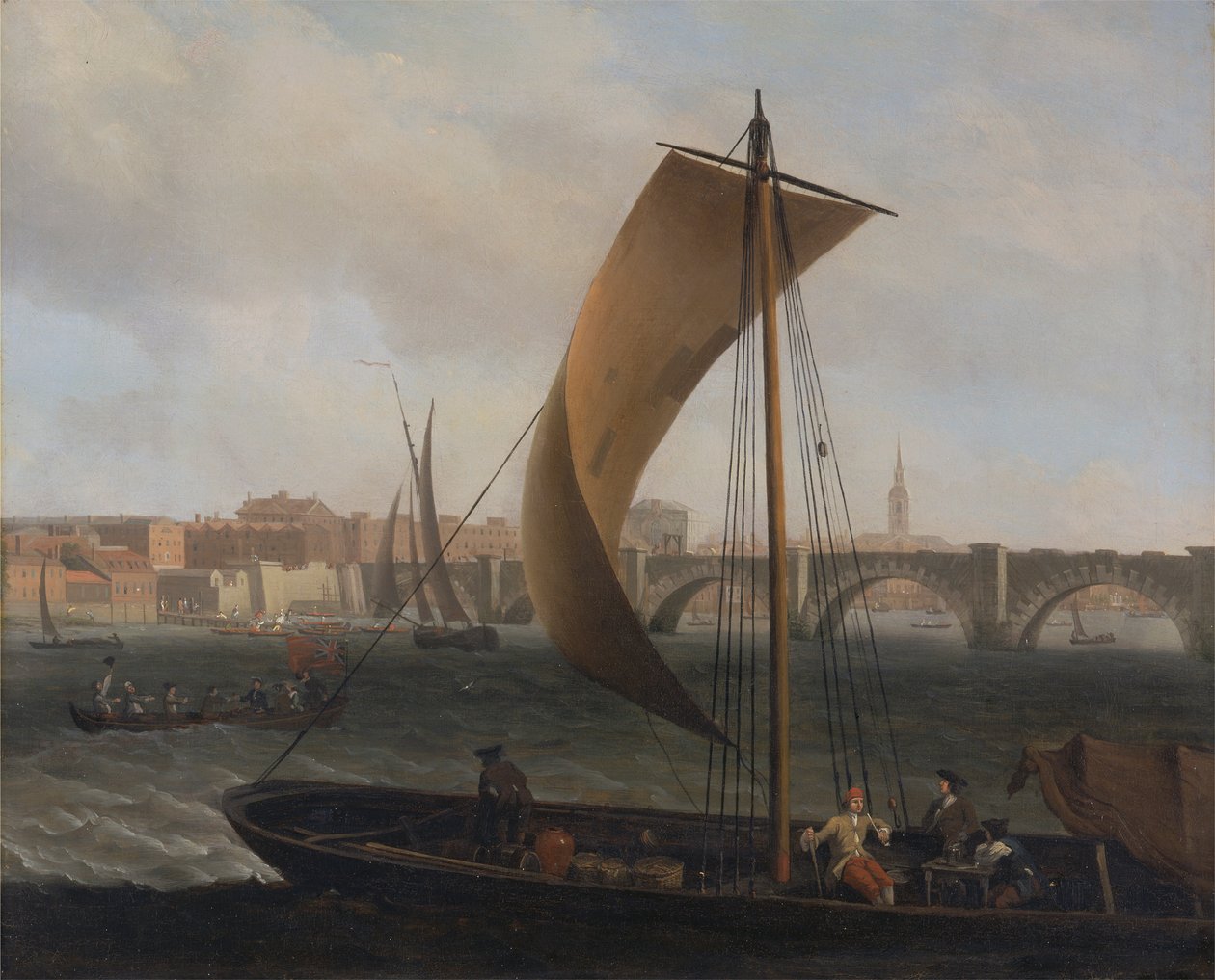 Vista no Tamisa com ponte de Westminster de Samuel Scott
