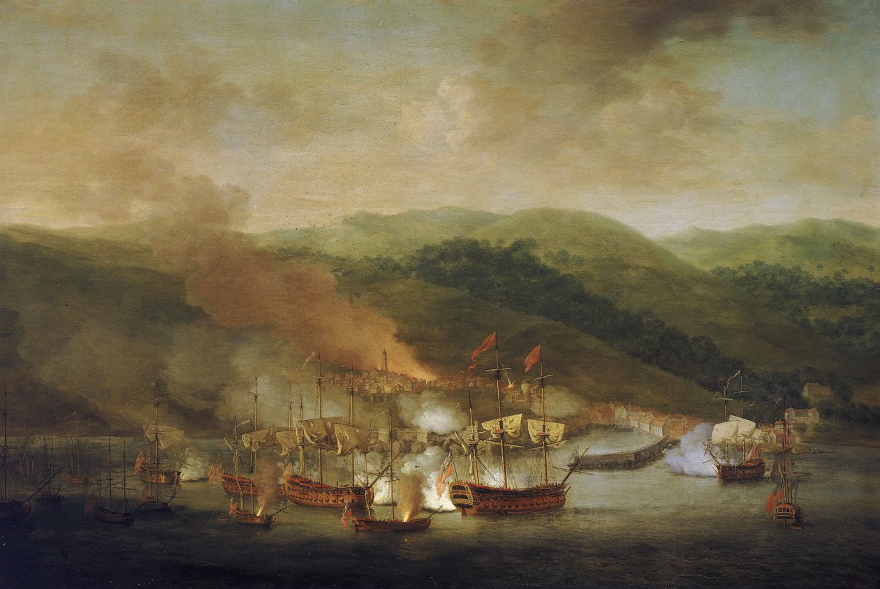 Guerra da Sucessão Austríaca (1740-1748): bombardeamento de Bastia (França), 6 de novembro de Samuel Scott
