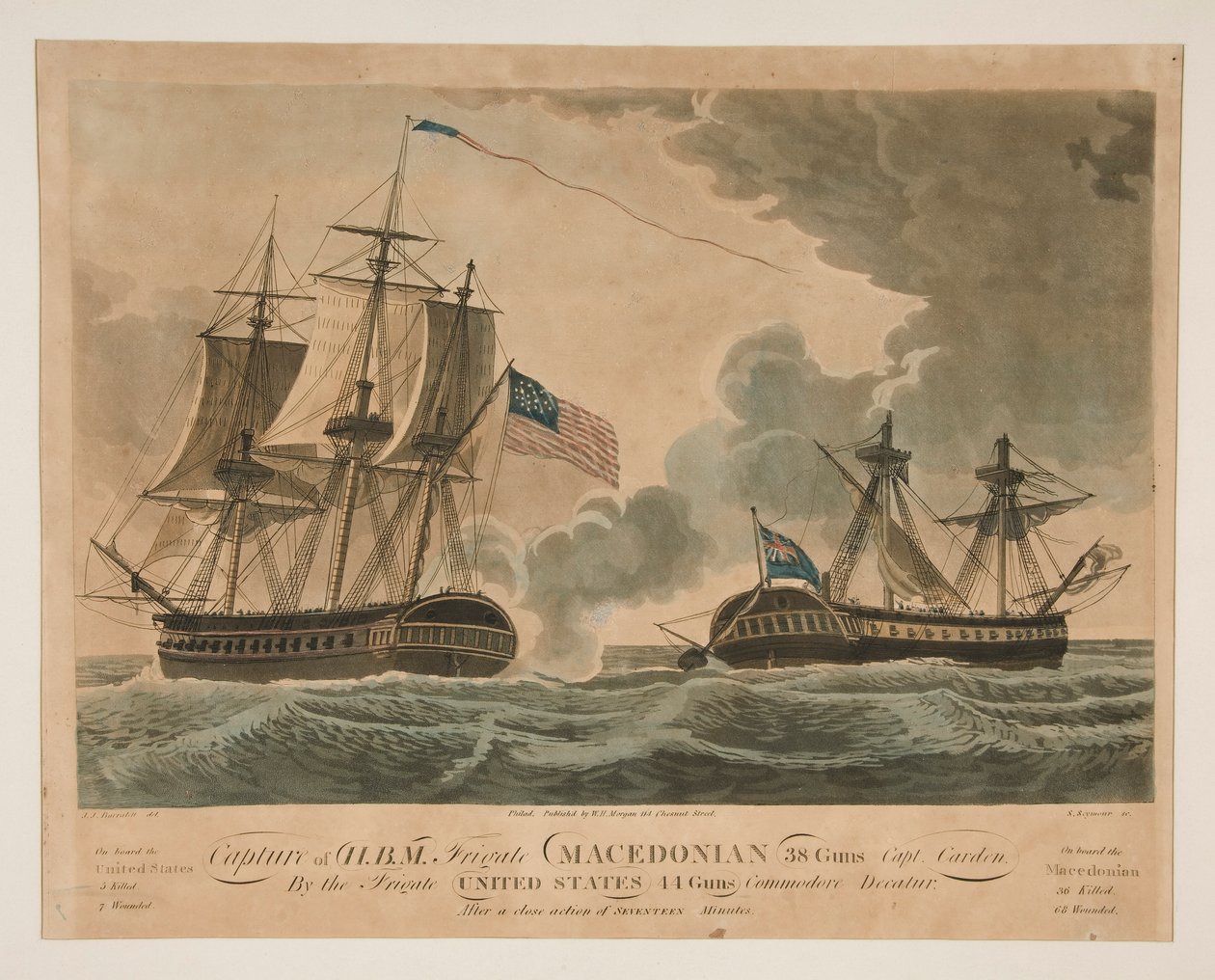Captura da Fragata H. B. M. Macedônia?Estados Unidos de Samuel Seymour