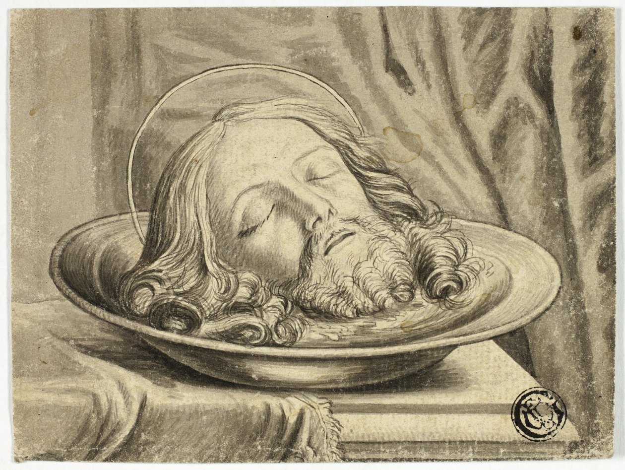 Cabeça de João Batista em carregador de Samuel Shelley