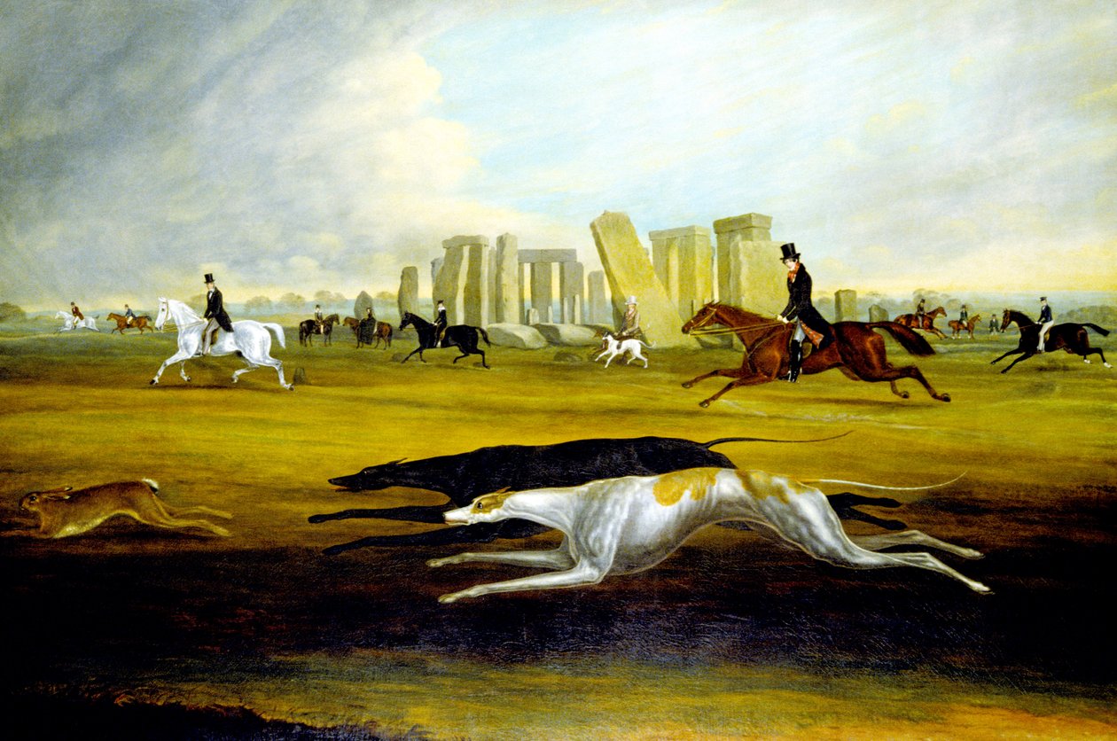 A Família Pinckney Coursing em Stonehenge de Samuel Spode
