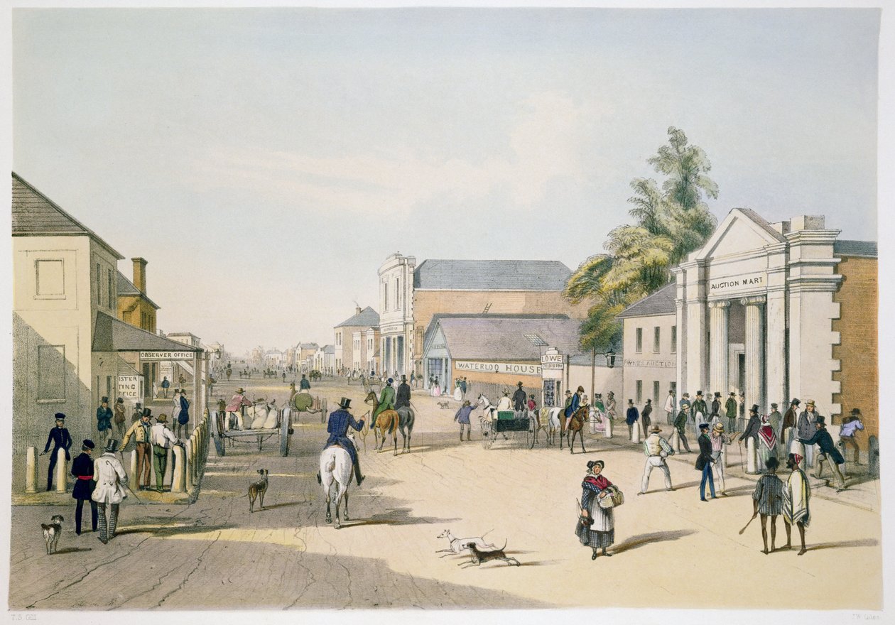 Hindley Street da esquina da King William Street, Adelaide de Samuel Thomas Gill