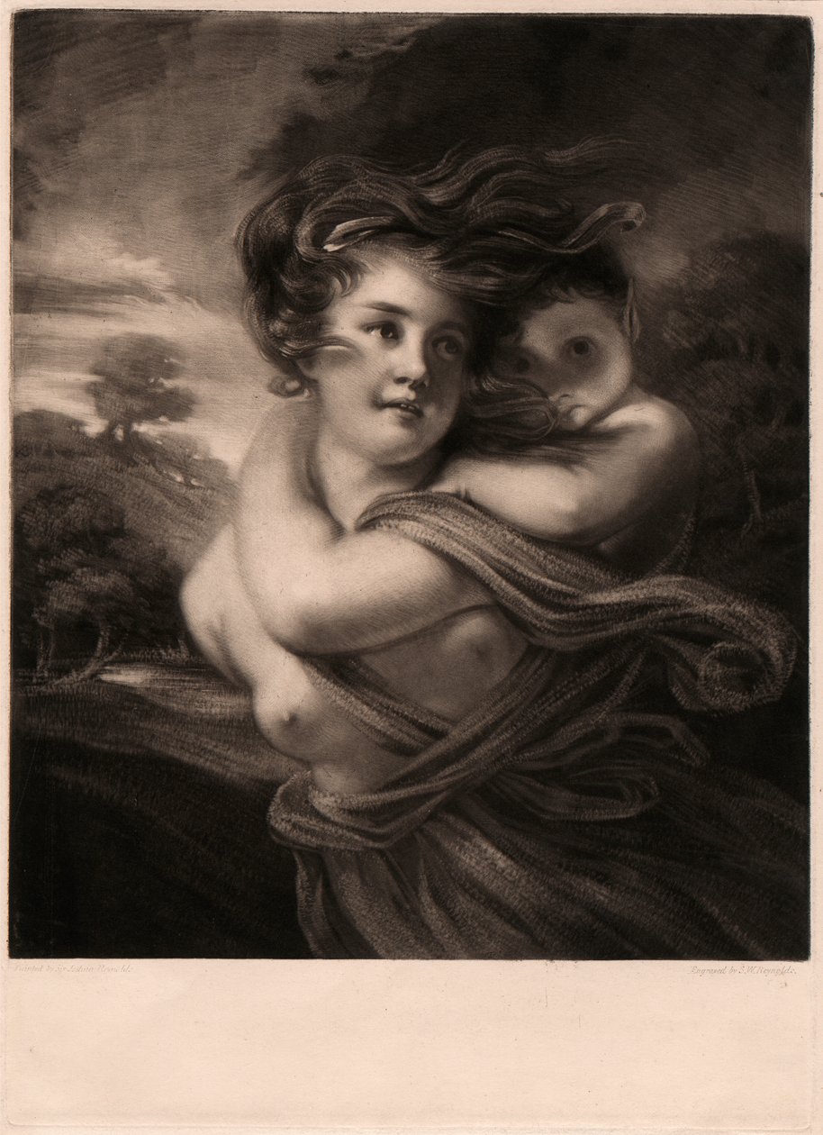Miss Emma Hart (depois Lady Hamilton) como Bacchante de Samuel William Reynolds