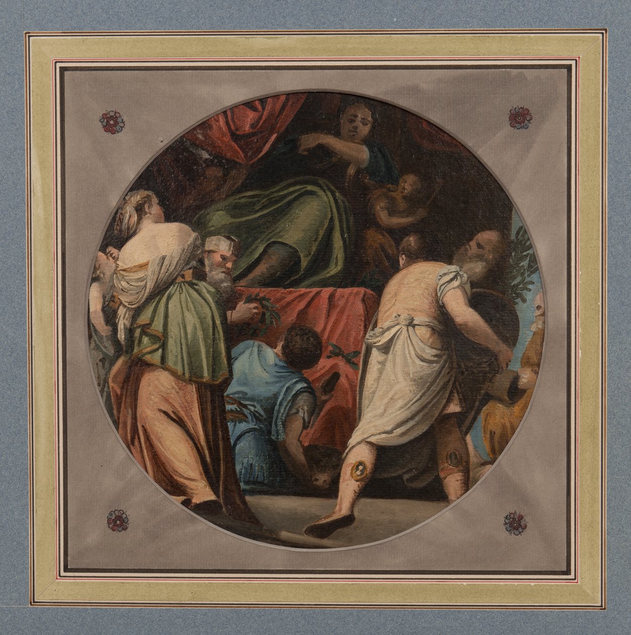 Roundel de teto (óleo sobre papel) de Samuel Woodforde