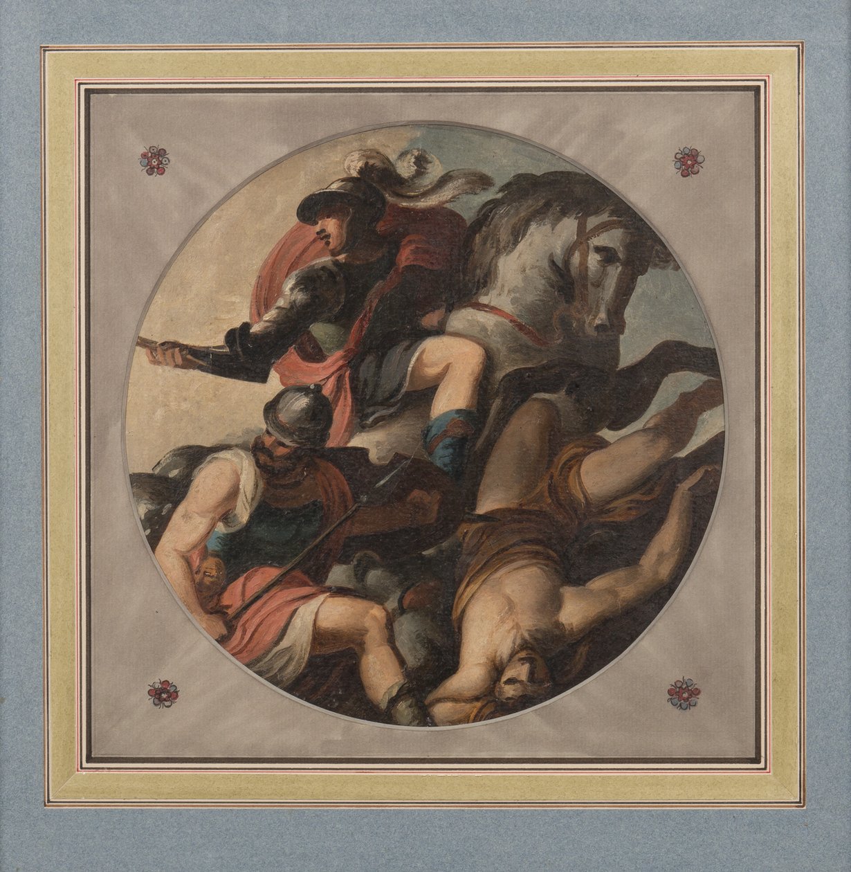 Roundel de teto (óleo sobre papel) de Samuel Woodforde