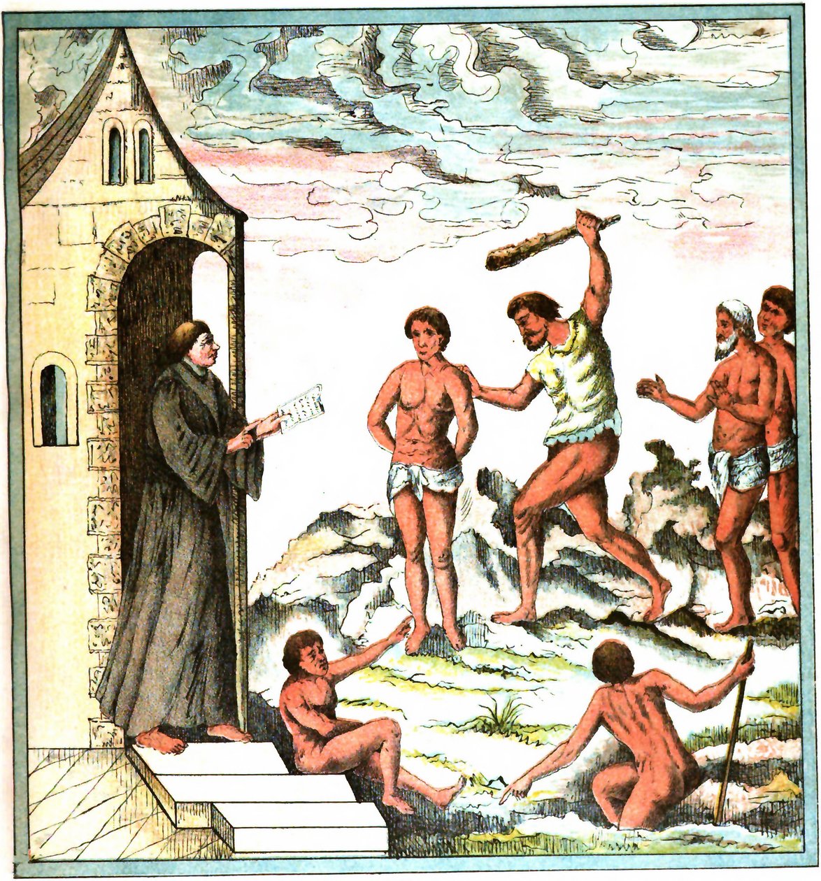 Champlain Índias Ocidentais placa LXI - Narrativa dos Índios de Samuel de Champlain