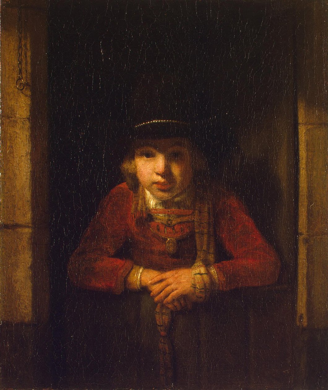 Rapaz olhando pela janela, c.1647 de Samuel van Hoogstraten