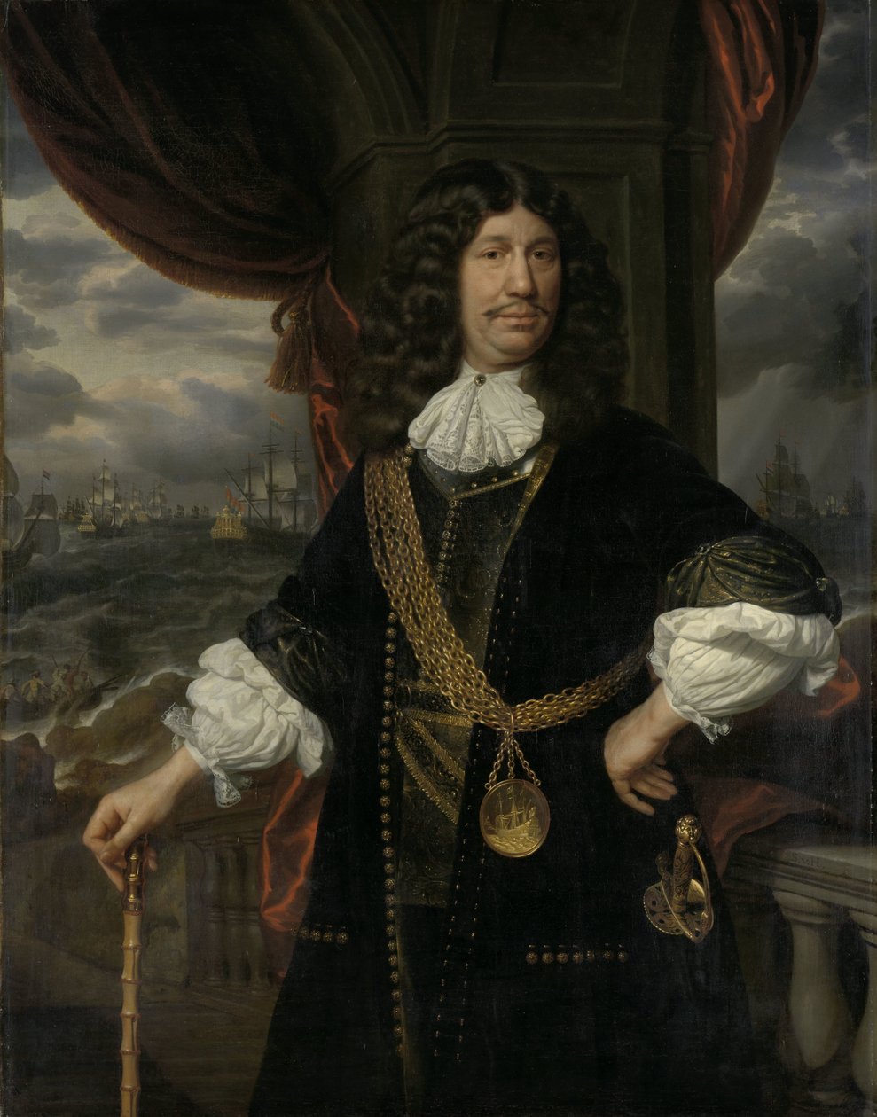 Retrato de Mattheus van den Broucke (1620-1685). Conselheiro das Índias de Samuel van Hoogstraten