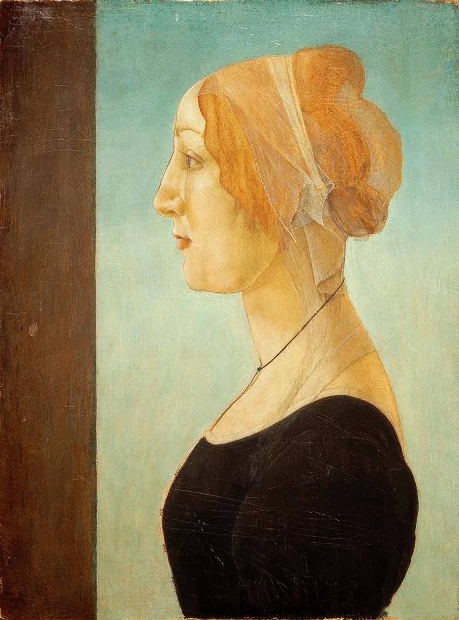 Retrato de uma mulher de Sandro Botticelli