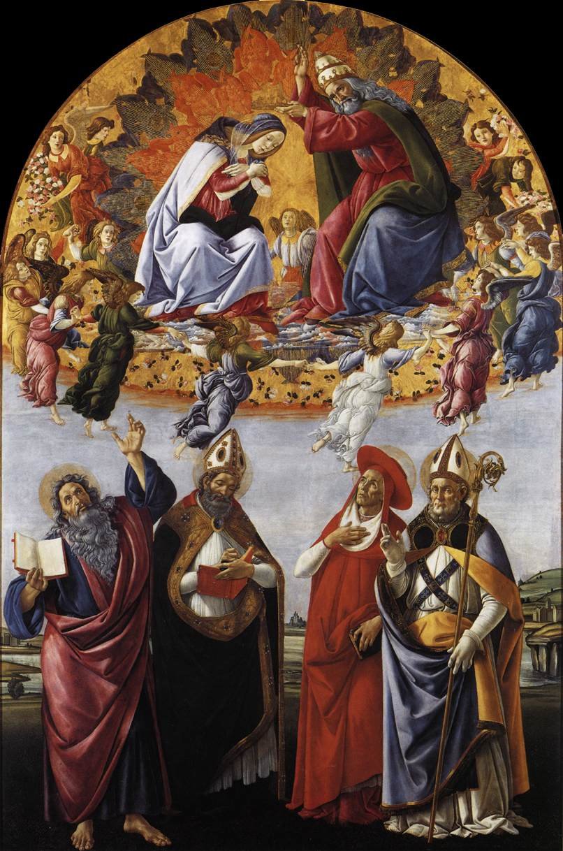 Coroação da Virgem de Sandro Botticelli