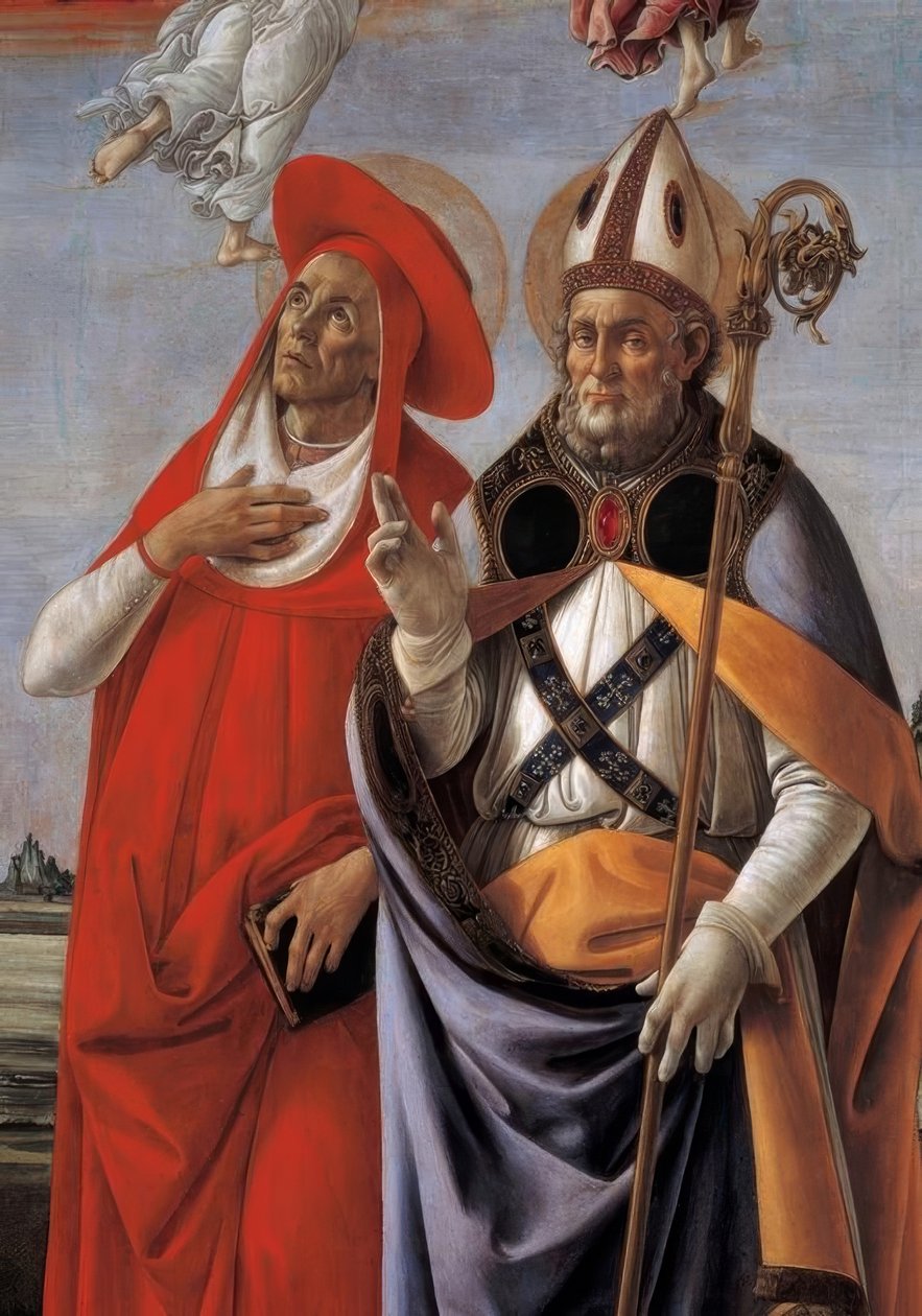 Coroação de Maria com quatro santos de Sandro Botticelli
