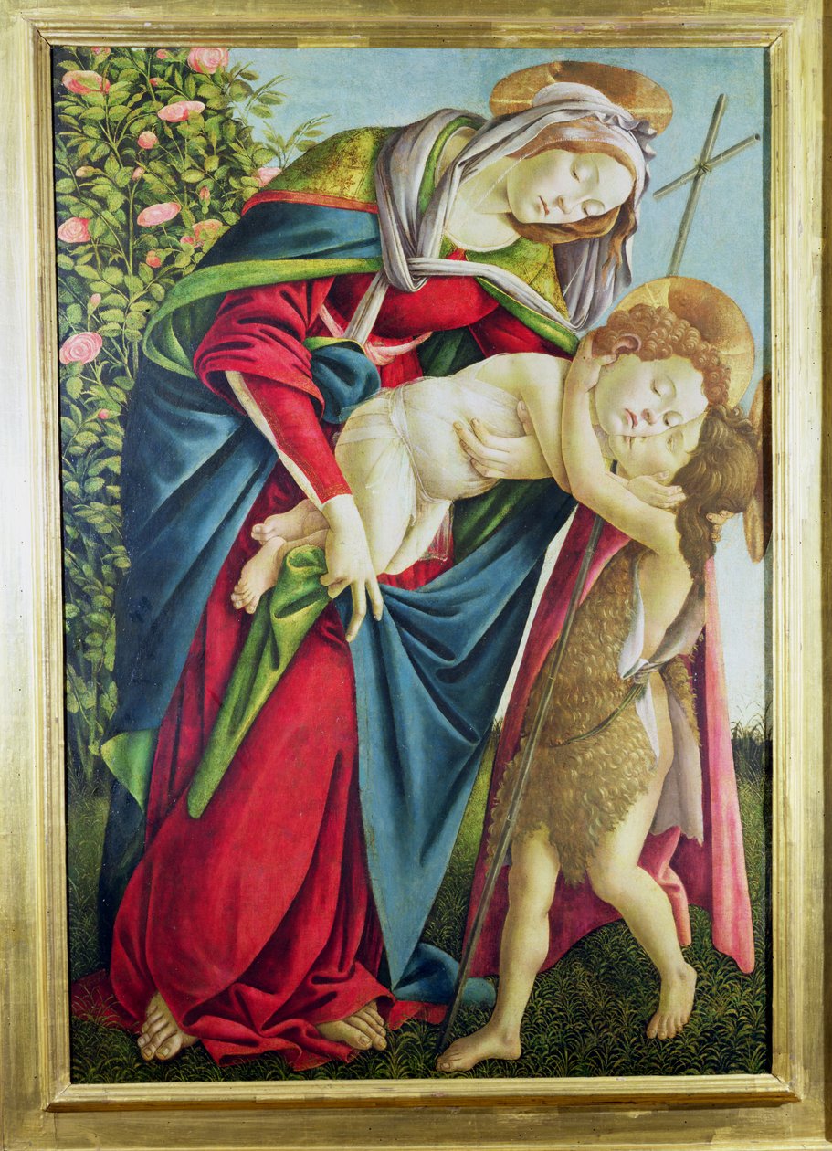 Madonna e criança com São João Batista de Sandro Botticelli