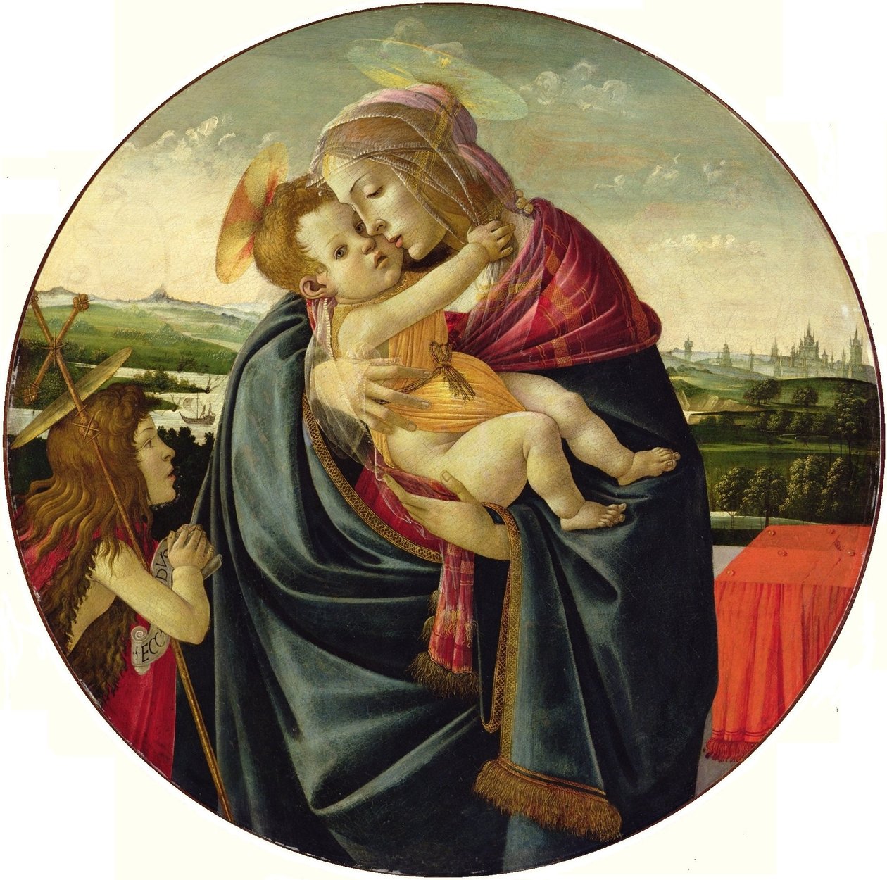 Madonna e criança com São João Batista de Sandro Botticelli