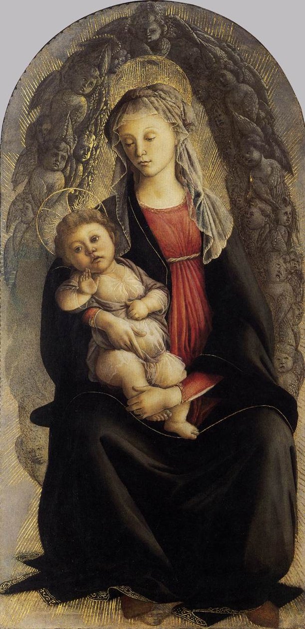 Madonna em Glória com Serafim de Sandro Botticelli