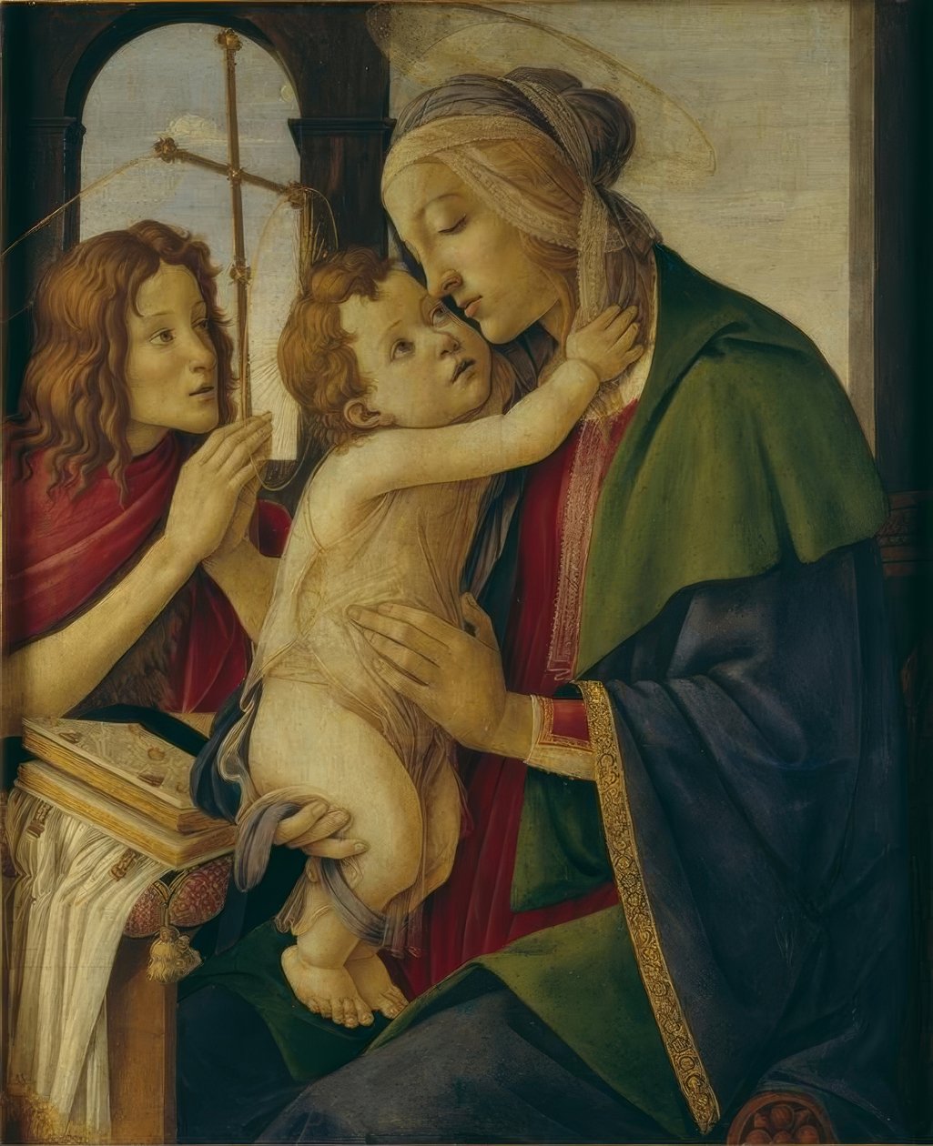 Maria com criança e Johannesknaben de Sandro Botticelli