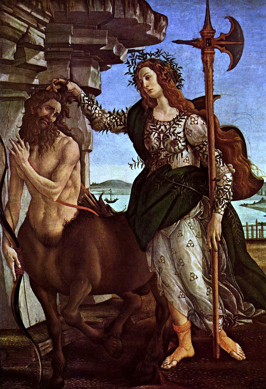 Minerva e o centauro de Sandro Botticelli