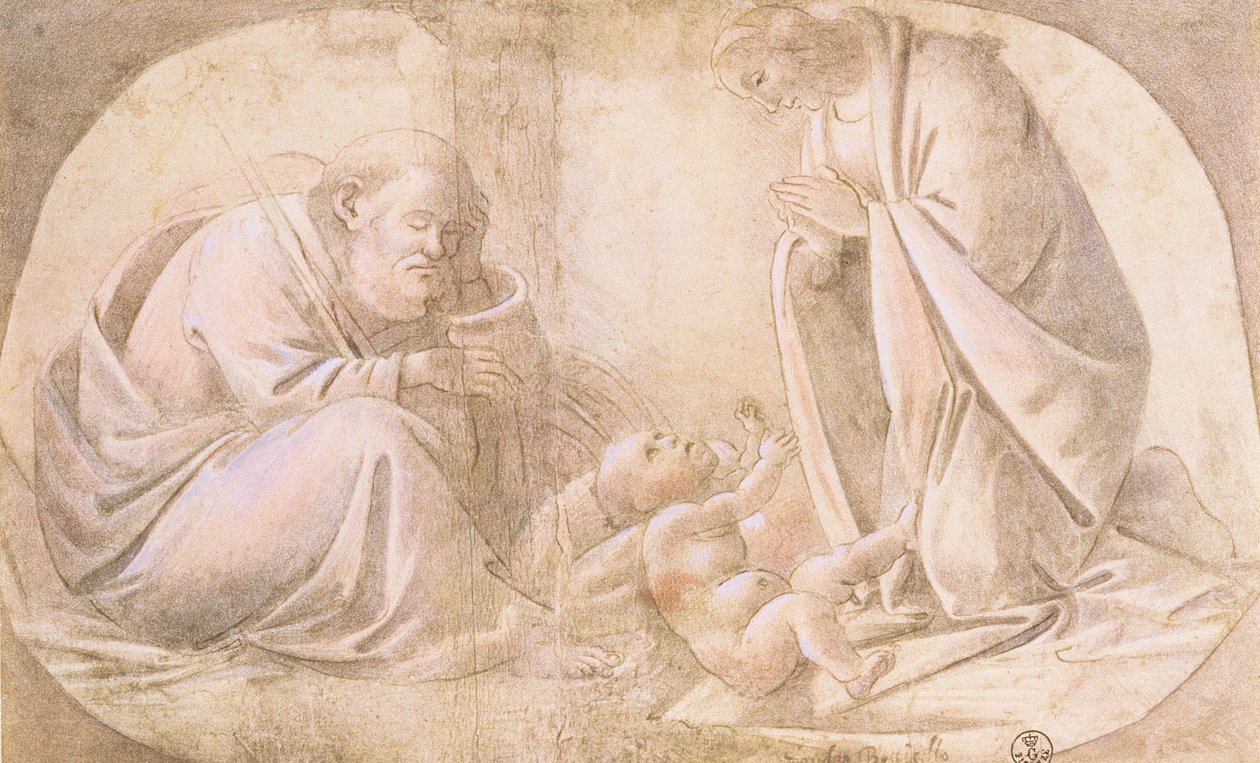Natividade (caneta e tinta com guache) de Sandro Botticelli
