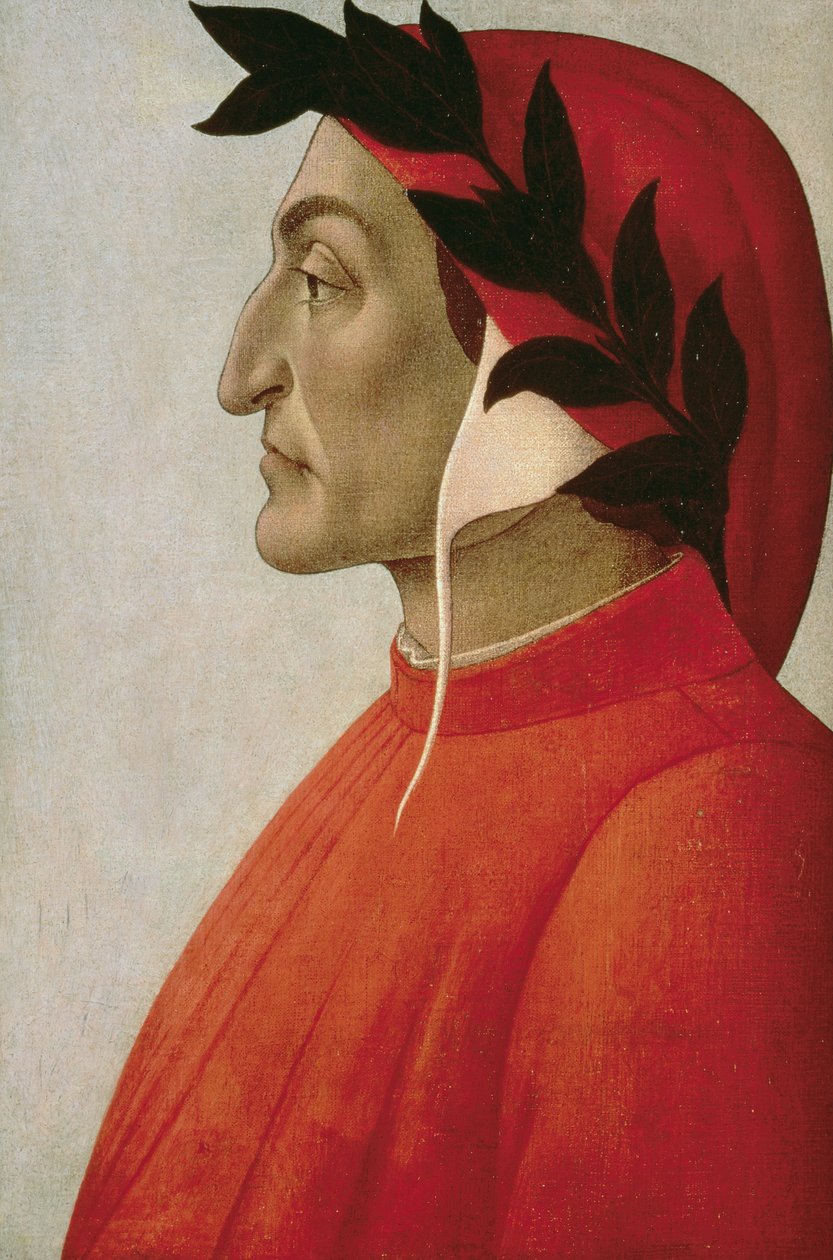 Retrato de dante de Sandro Botticelli