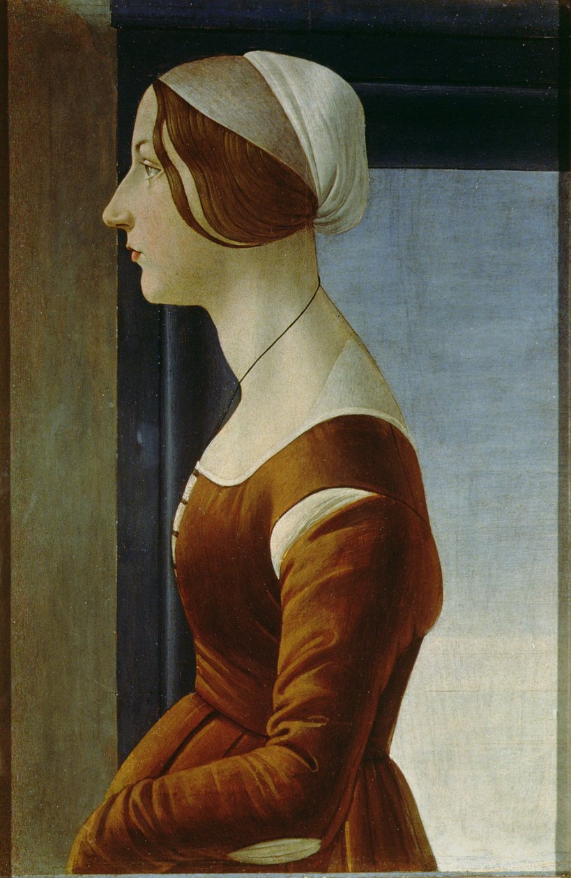 Retrato de uma mulher considerada como Alfonsina Orsini de Sandro Botticelli