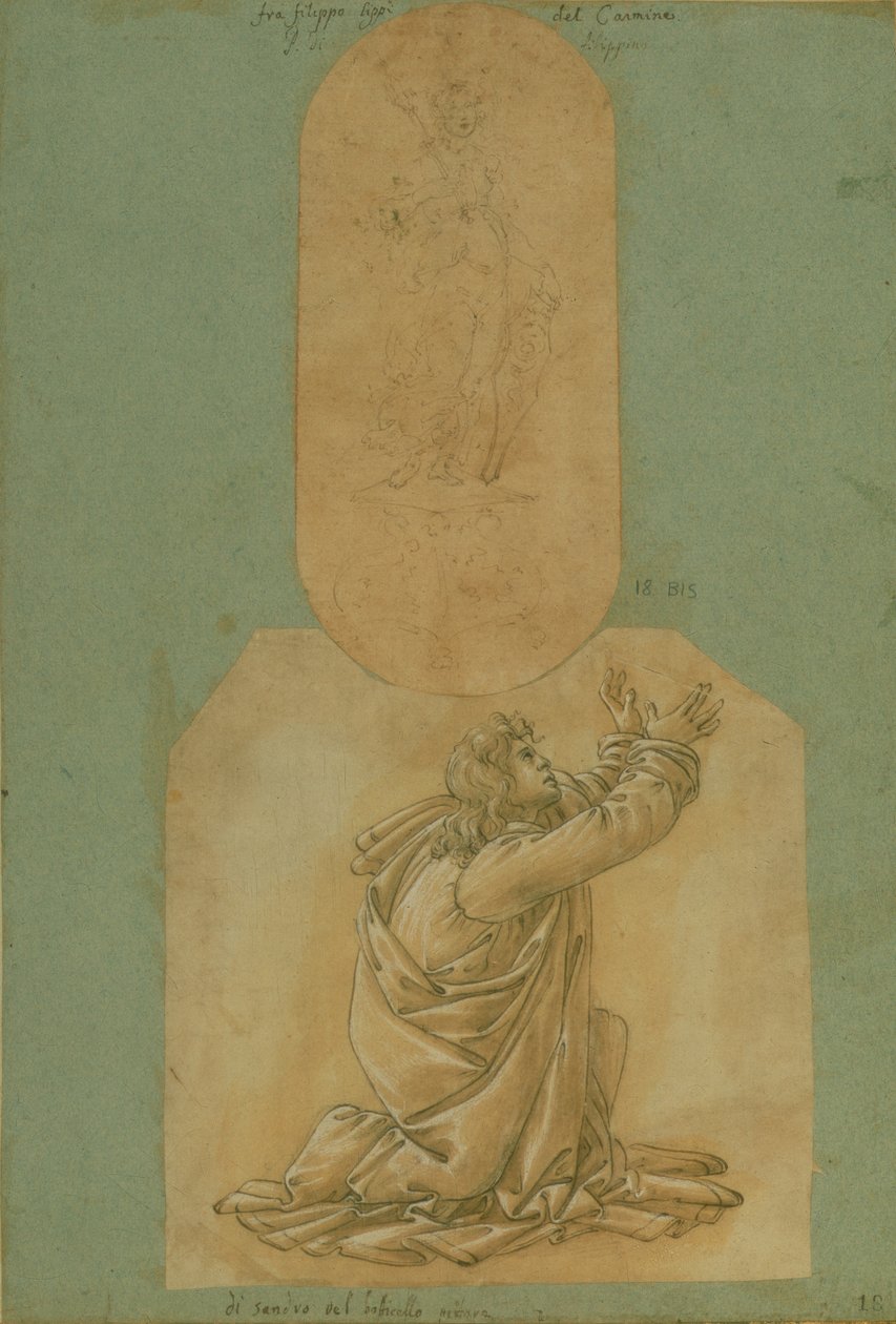 Estudo de São Tomás (desenho) de Sandro Botticelli