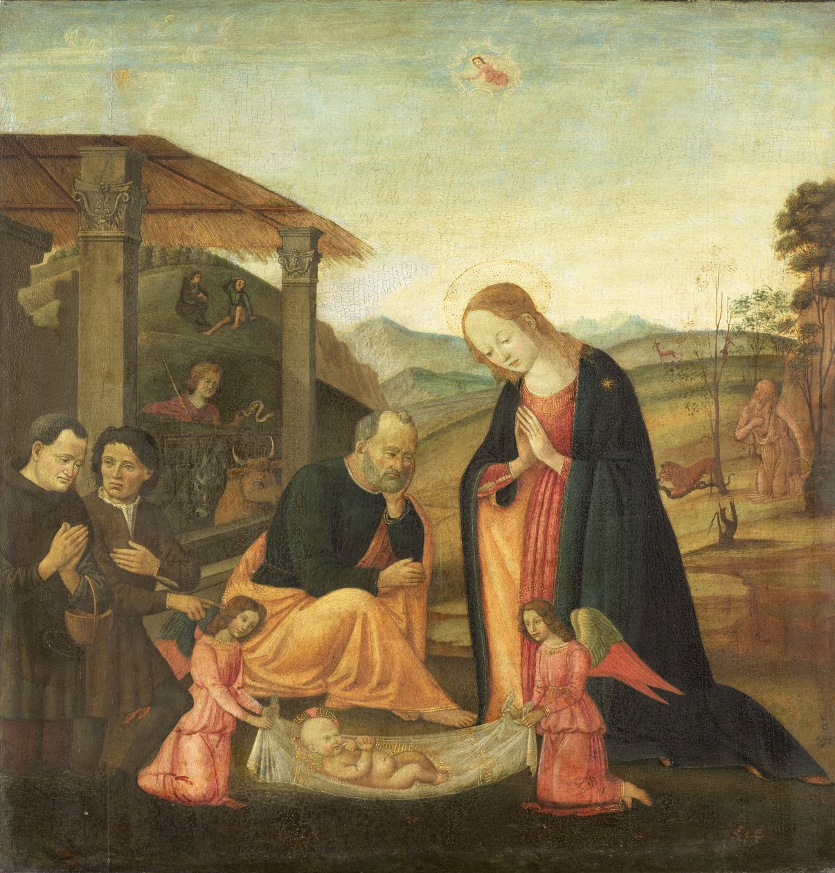 A adoração da criança de Sandro Botticelli
