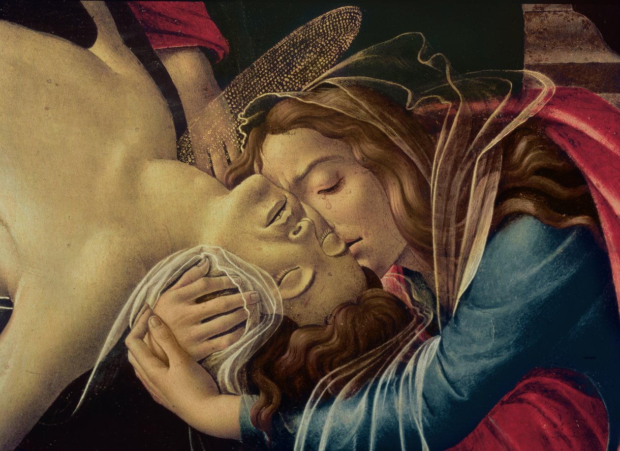 A Lamentação de Cristo, c.1490 (detalhe de 604) de Sandro Botticelli
