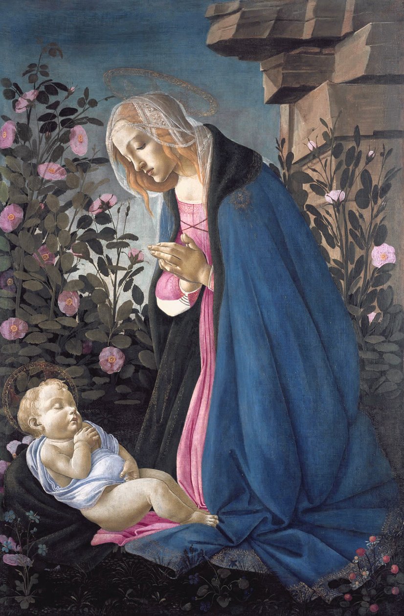 A Virgem Adoradora do Menino Jesus de Sandro Botticelli
