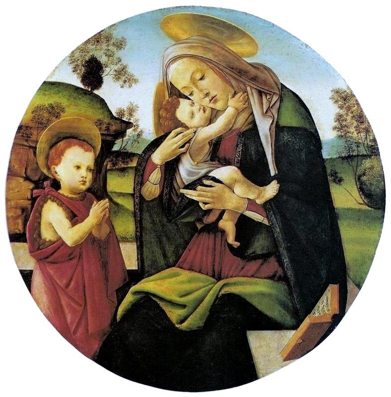 Virgem com o Menino e São João Batista Criança de Sandro Botticelli