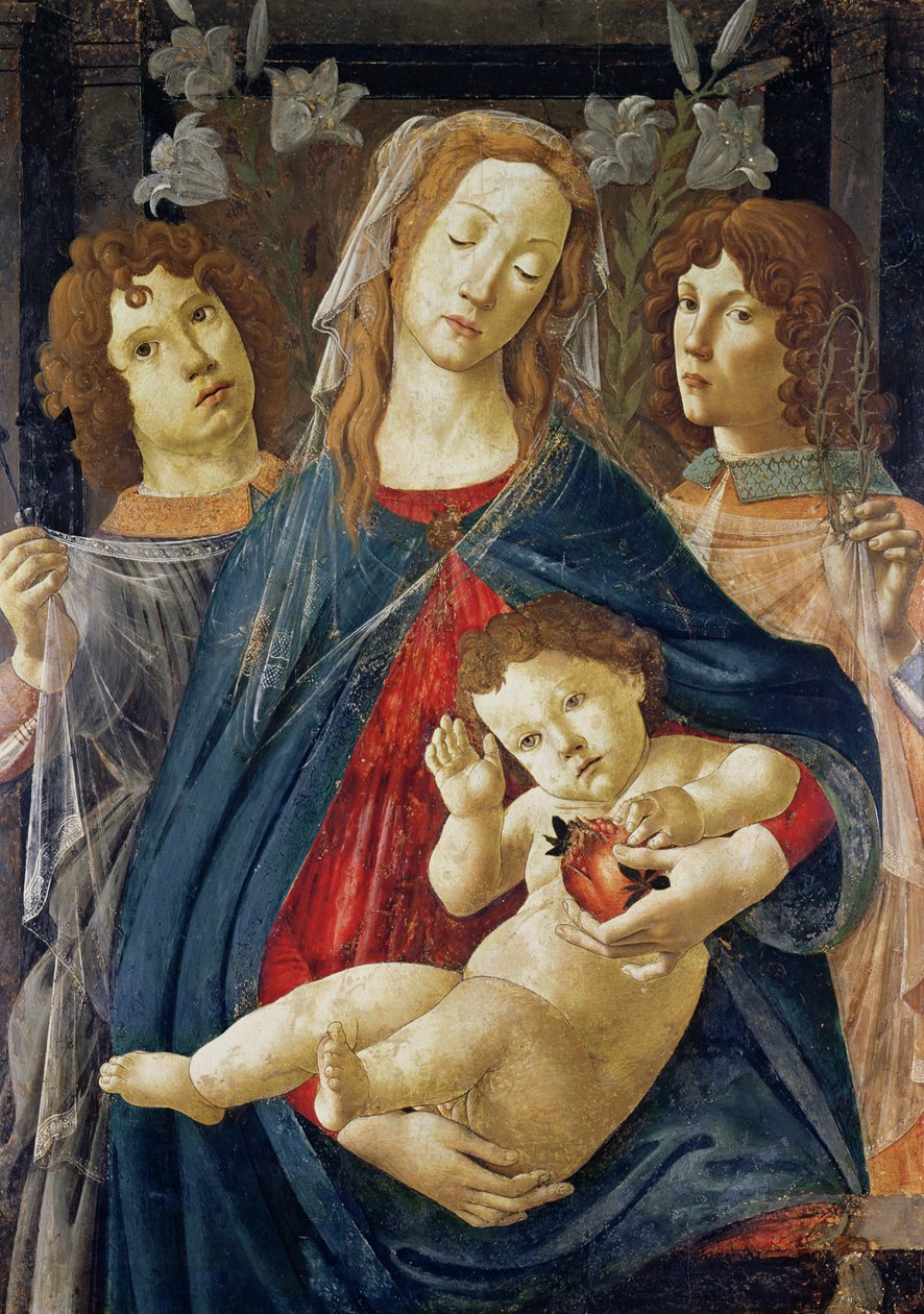 Virgem da romã de Sandro Botticelli
