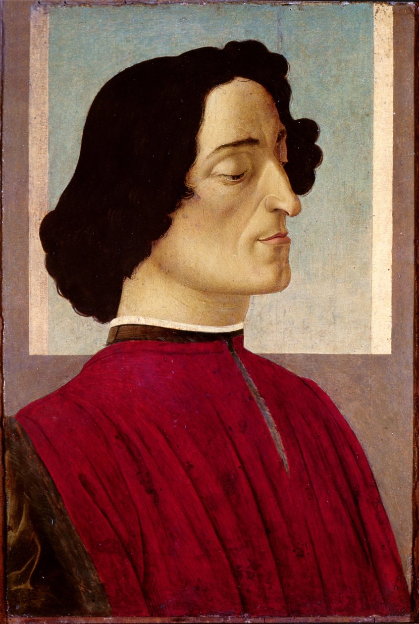 Retrato de Giuliano de &39;Medici, c. 1480 (têmpera no painel) de Sandro Botticelli