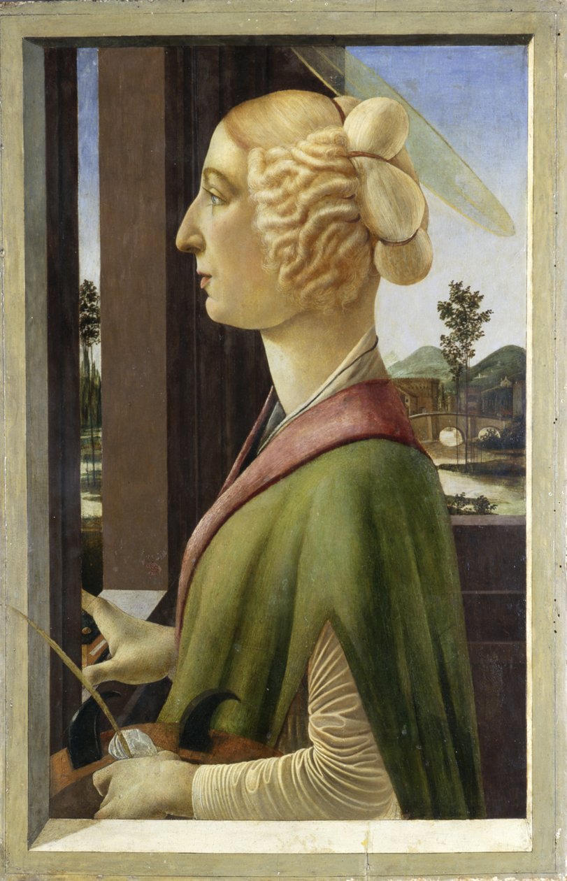 Retrato de uma Jovem Mulher com atributos de Santa Catarina de Sandro Botticelli