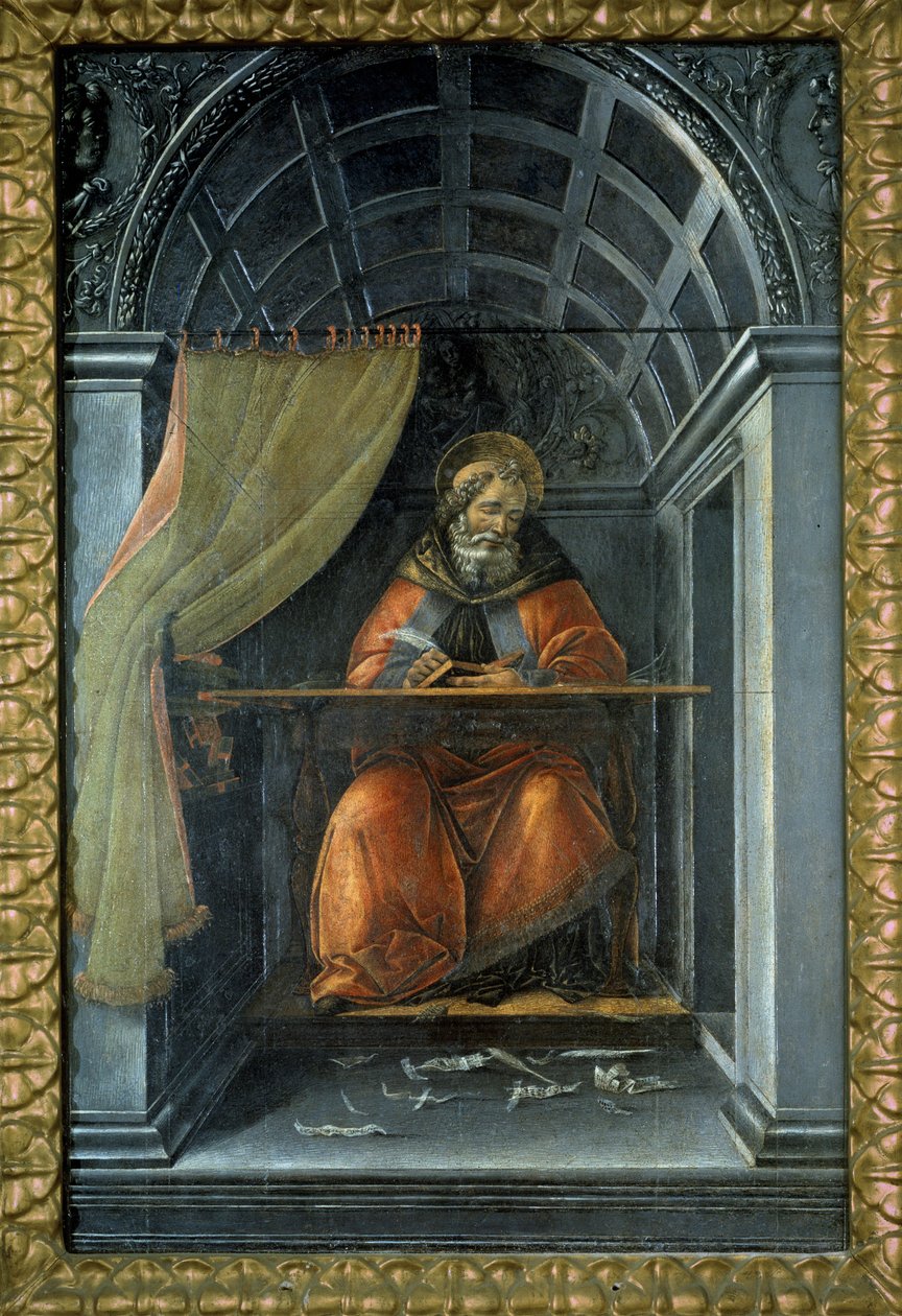 Santo Agostinho na sua cela de Sandro (1444/5 1510) Botticelli