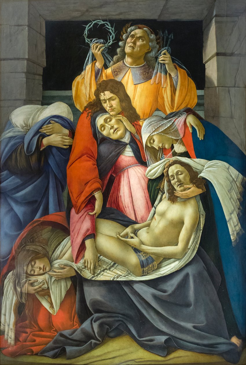 O Cristo morto lamentou de Sandro Botticelli