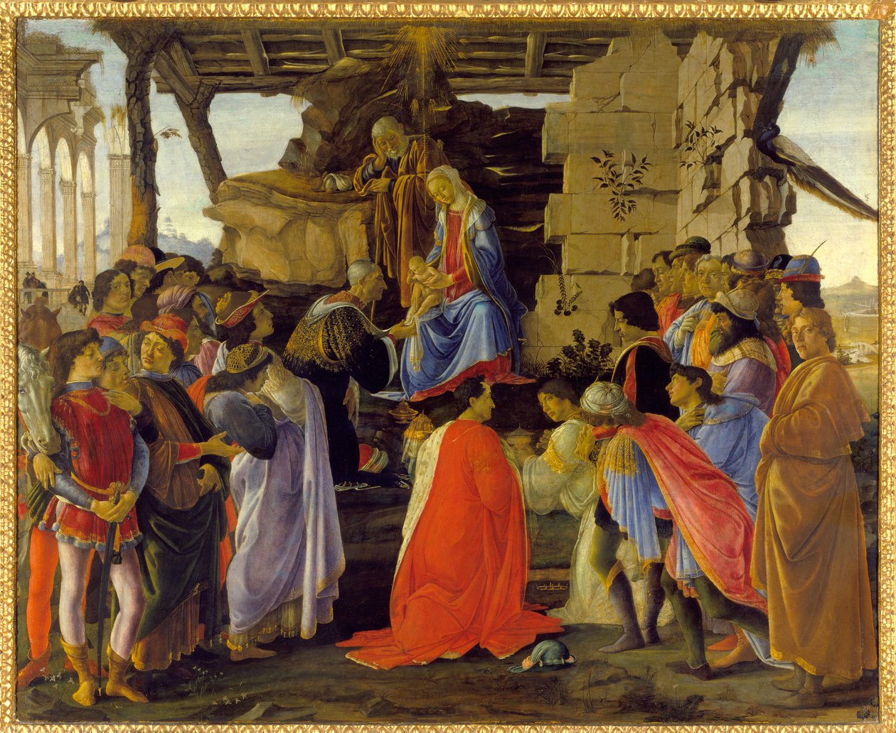 A adoração dos magos de Sandro Botticelli