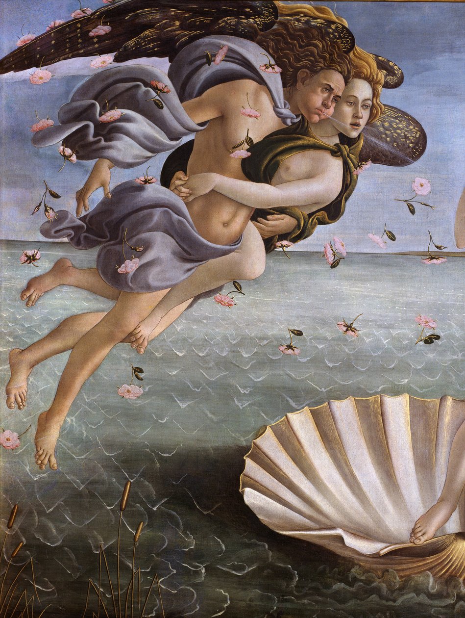 O nascimento de Vénus (detalhe) de Sandro Botticelli