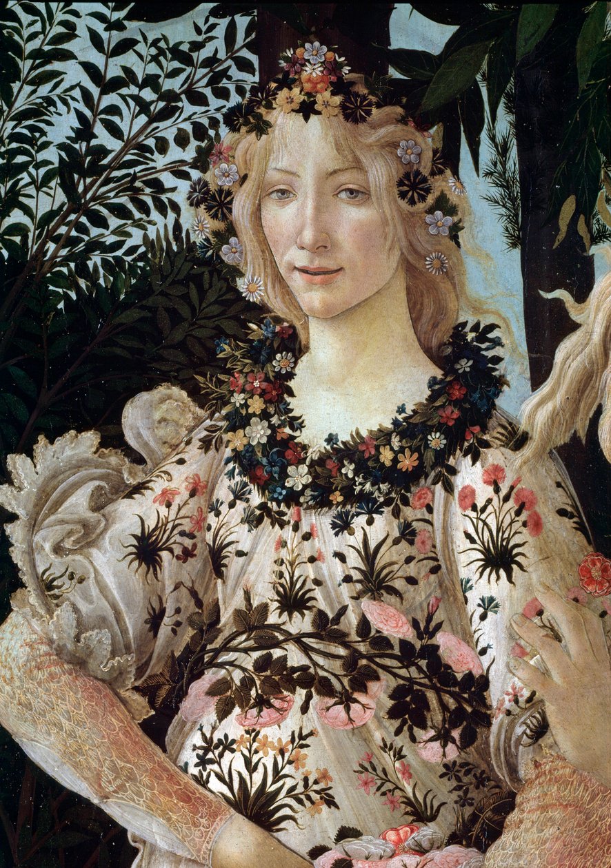 A mola. Detalhe (tempera no painel de Sandro Botticelli