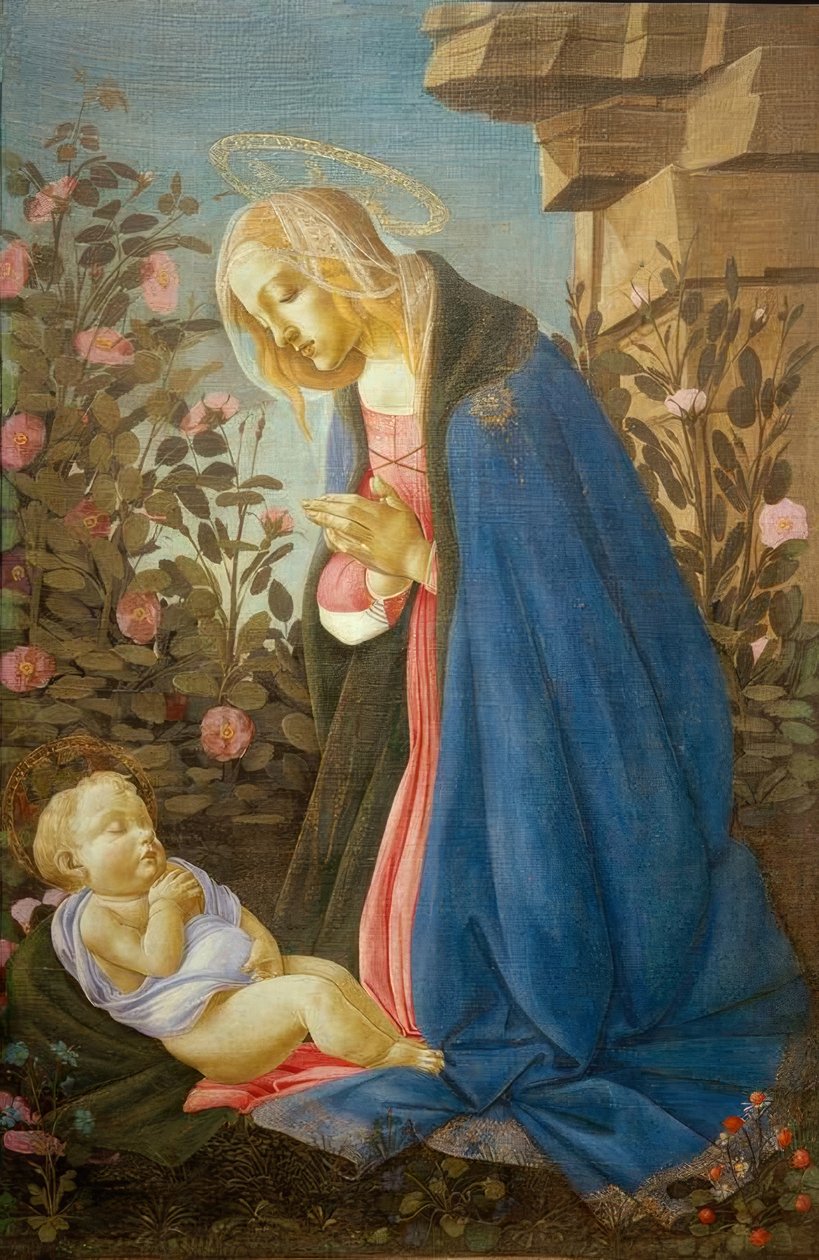 Adoração da Criança (Madonna Wemyss) de Sandro Botticelli