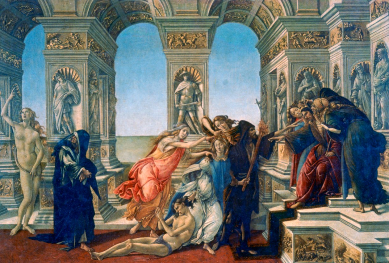 Calumny de Apelles, 1497-1498 de Sandro Botticelli