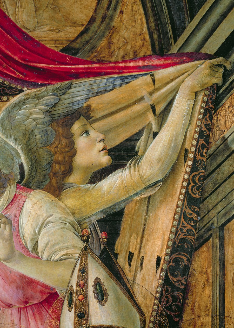 Detalhe dos Anjos do Retábulo de San Barnaba de Sandro Botticelli