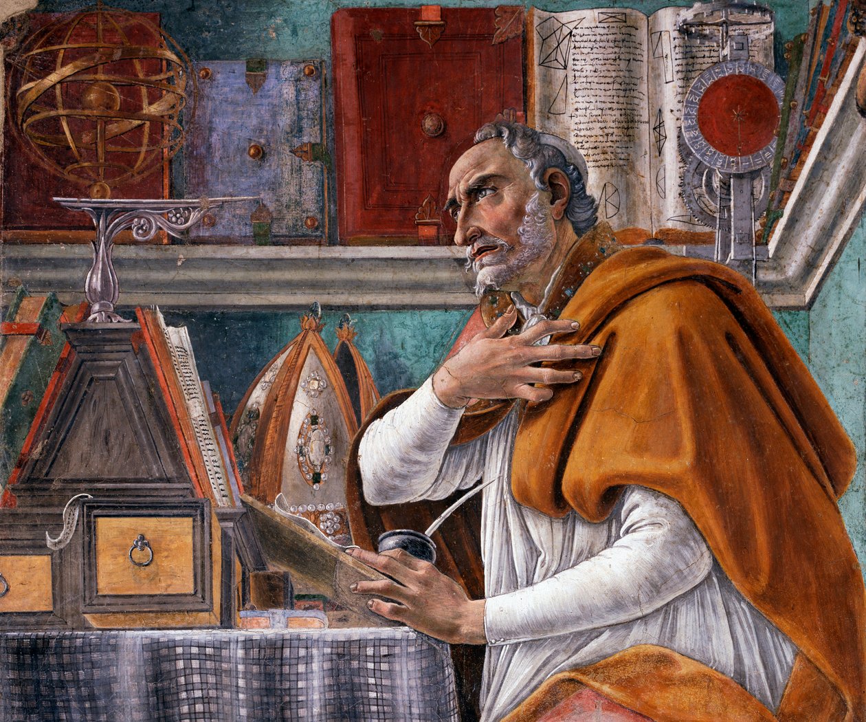 Detalhe de “Santo Agostinho de Sandro Botticelli